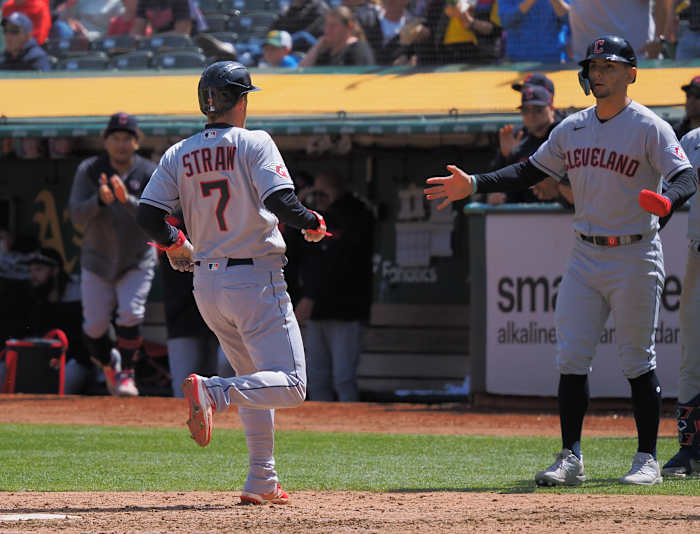 Myles Straw Andres Gimenez Apr 5 2023